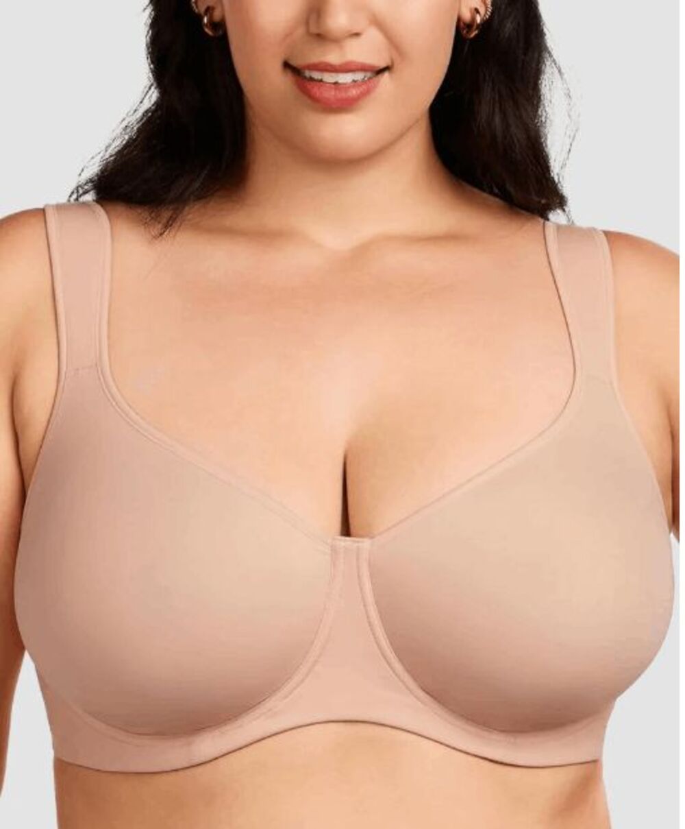 NWT LilyLove Soft Plus Size Full Coverage Unlined Minimizer Bra- 40DD